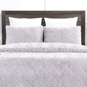 Ensemble d'édredon Tilda 3 pièces pour très grand lit - gris