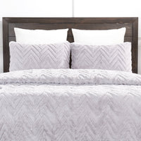  Ensemble d'édredon Tilda 3 pièces pour lit double ou grand lit - gris 