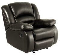  Fauteuil berçant inclinable Toreno de 42 po en cuir véritable - gris