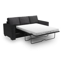  Sofa-lit Track de Sofa Lab de 85 po fabriqué au Canada en tissu de chenille avec accoudoirs rectilignes - gris Luxury Charcoal 