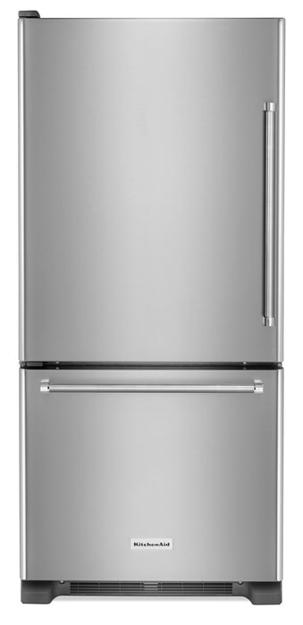 Réfrigérateur KitchenAid de 19 pi3 à charnières de porte à gauche - acier inoxydable