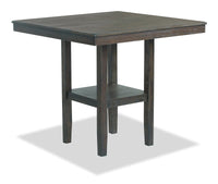  Table carrée Tribeca de 40 po (L) de hauteur comptoir avec base piédestal - gris-brun