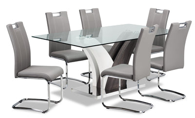 Tuxedo 7-Piece Dining Package – Grey 