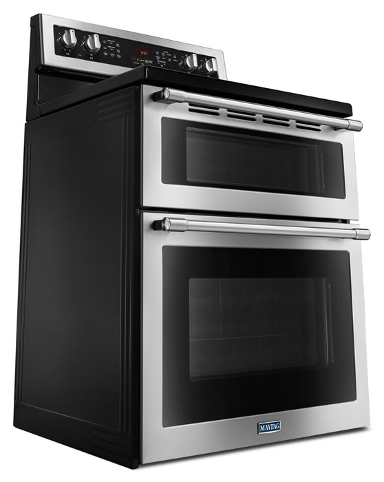 Cuisinière électrique Maytag de 6,7 pi³ avec autonettoyage et four double - acier inoxydable résistant aux traces de doigts - YMET8800FZ
