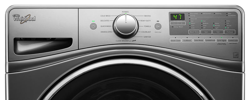 Laveuse à chargement frontal de 5,2 pi³ et sécheuse électrique de 7,4 pi³ de Whirlpool