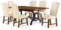 Ensemble de salle à manger Alpine 7 pièces - beige