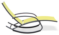 Chaise longue berçante Kerlaz - citron