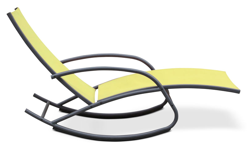 Chaise longue berçante Kerlaz - citron 