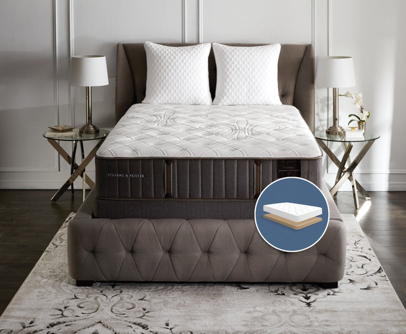Ensemble matelas ferme à profil bas Finsbury de Stearns & Foster pour lit double 