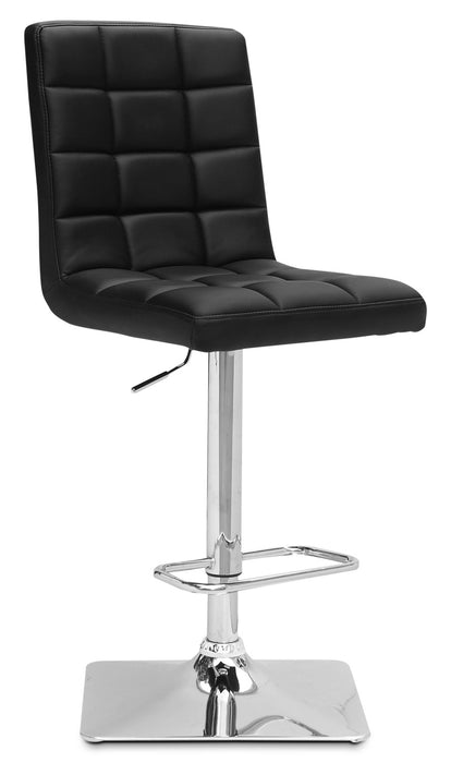 Tabouret bar réglable Axel à dossier haut, ensemble de 2 - noir