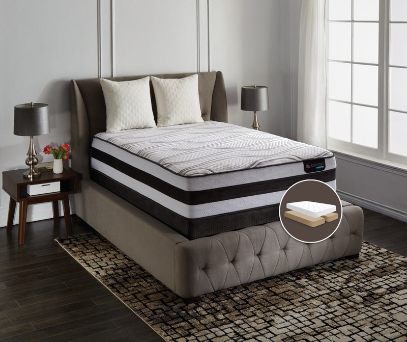 Ensemble matelas ferme divisé Valentine Hybride iComfort de Serta pour grand lit 