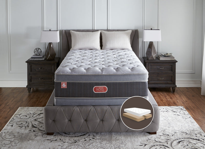 Ensemble moelleux à Euro-plateau épais divisé Hotel Diamond 6 de Beautyrest pour grand lit