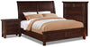 Ens. chambre à coucher Sonoma 5pcs. avec grand lit, commode verticale, table de nuit - brun foncé