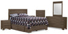 Ensemble de chambre à coucher Olivia 8 pièces avec grand lit de rangement - gris