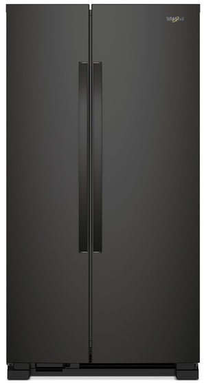 Réfrigérateur Whirlpool de 22 pi³ et de 33 po à compartiments juxtaposés - noir - WRS312SNHB