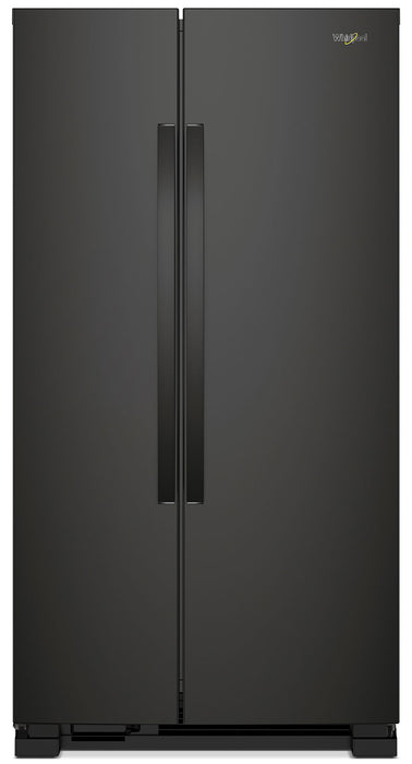 Réfrigérateur Whirlpool de 22 pi³ et de 33 po à compartiments juxtaposés - noir - WRS312SNHB