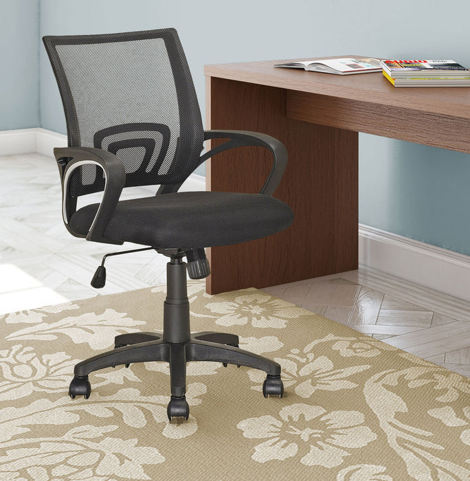 Chaise de bureau Memphis en tissu doux avec dossier