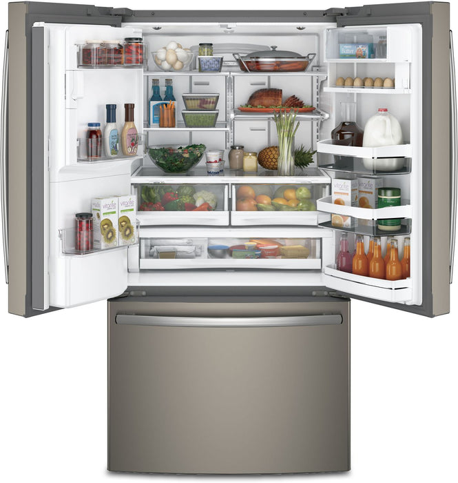 Réfrigérateur GE de 27,7 pi³ à portes françaises avec système d'infusion K-Cup Keurig – PFE28PMKES