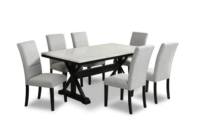 Verona 7-Piece Dining Package with Trestle Dining Table 