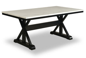 Table de salle à manger rectangulaire Verona avec base en tréteaux