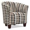Fauteuil d'appoint de style gondole en tissu - acier