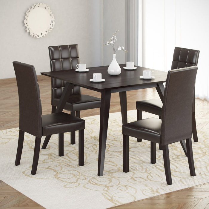 Table de salle à manger Atwood cappuccino avec pattes obliques - 42 po