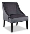 Fauteuil d'appoint LAD en velours - gris foncé