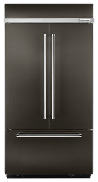  Réfrigérateur KitchenAid de 24,2 pi³ et de 42 po à congélateur inférieur - acier inoxydable noir ave…