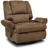 Fauteuil inclinable pivotant 5598  en suède rembourré avec rangement - moka