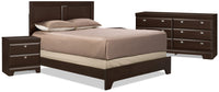 Ensemble de chambre à coucher Yorkdale 6 pièces avec grand lit et 2 tables de nuit