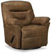 Fauteuil inclinable pivotant 4579  en tissu d'apparence cuir - bière brune