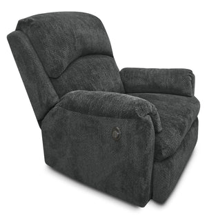 Fauteuil à inclinaison électrique Baron de 32 po fabriqué au Canada en tissu de chenille - gris