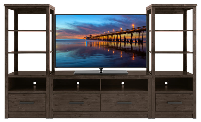 Meuble audio-vidéo Bryson 3 pièces avec ouverture pour téléviseur de 65 po