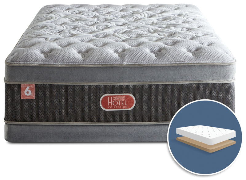 Ensemble moelleux à Euro-plateau épais à profil bas Hotel Diamond 6 Beautyrest pour lit double