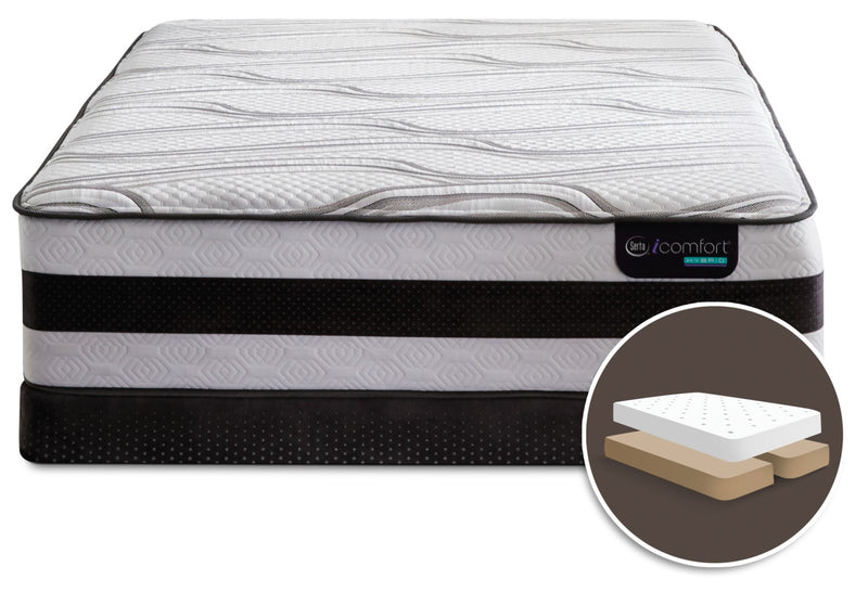 Ensemble matelas ferme divisé Valentine Hybride iComfort de Serta pour grand lit 