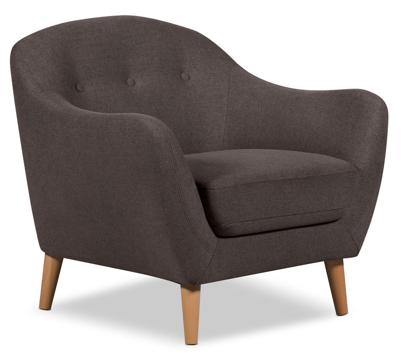 Calla Linen-Look Fabric Chair – Dark Grey - Modern style Chair in Dark Grey