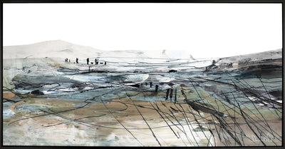 Acrylic Walk By Lake - 32" x 62" 