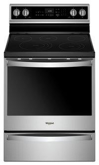  Cuisinière électrique Whirlpool de 6,4 pi³ avec technologie AquaLiftMD et autonettoyage - acier inox…