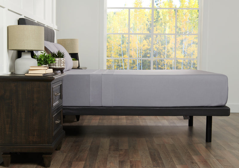 Ensemble de draps haute performance Hyper-Wool de BEDGEAR 4 pièces pour très grand lit - gris clair