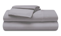 Ensemble de draps haute performance Hyper-Wool de Bedgear 4 pièces pour très grand lit - gris clair