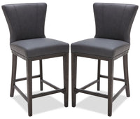 Tabouret Quinn de hauteur comptoir, ensemble de 2 - gris