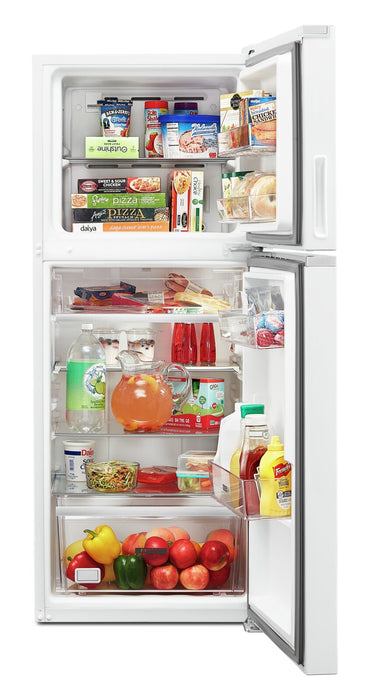 Réfrigérateur Whirlpool de 11,6 pi³ et de 24 po à congélateur supérieur - blanc - WRT312CZJW