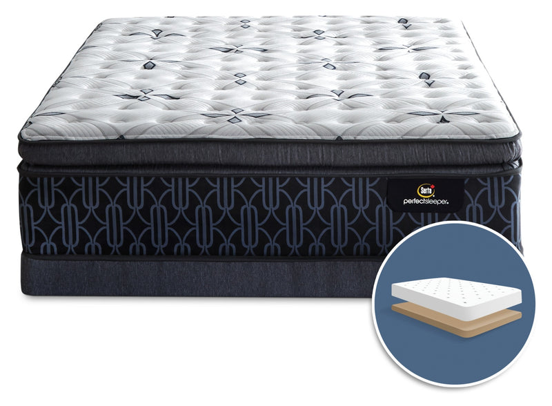 Ensemble moelleux à plateau-coussin épais à profil bas Mansell Perfect Sleeper Serta pour grand lit