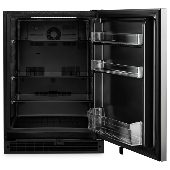 Réfrigérateur Whirlpool de 5,1 pi³ et de 24 po sous le comptoir - acier inoxydable résistant aux traces de doigts - WUR35X24HZ