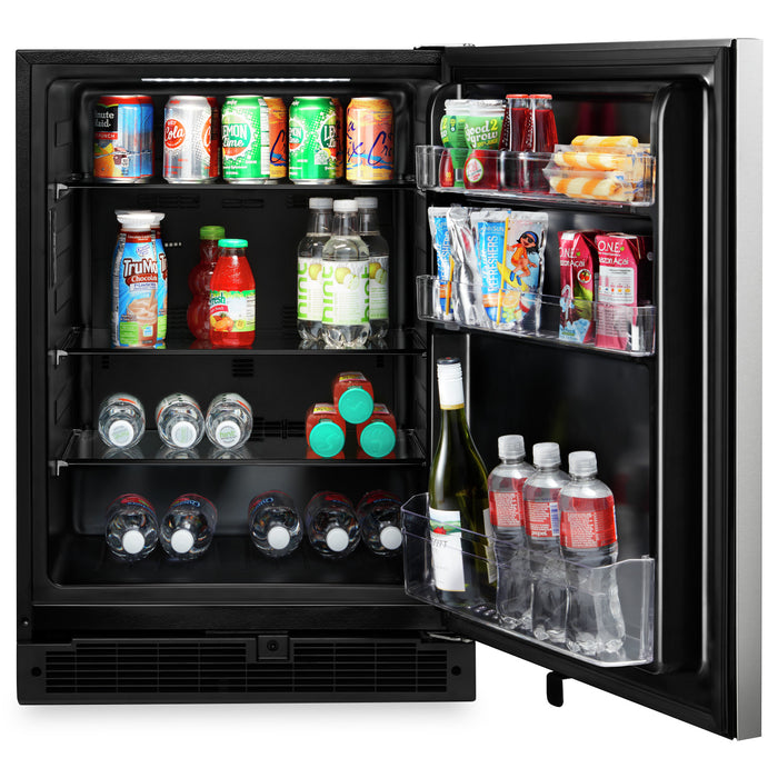 Réfrigérateur Whirlpool de 5,1 pi³ et de 24 po sous le comptoir - acier inoxydable résistant aux traces de doigts - WUR35X24HZ