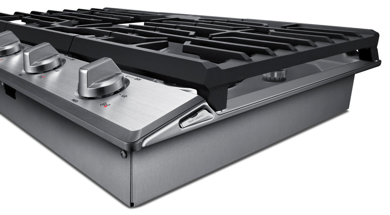 Surface de cuisson à gaz Samsung de 36 po avec brûleur double – NA36K6550TS