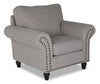 Fauteuil Wynn en chenille - gris