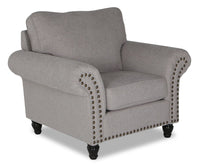  Fauteuil Wynn en chenille - gris 