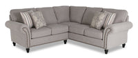 Sofa sectionnel Wynn 2 pièces en chenille - gris 