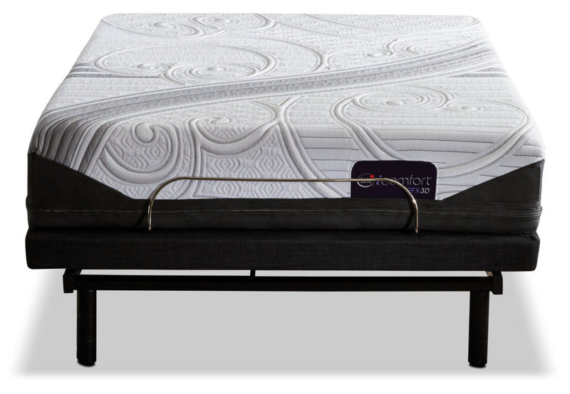 Matelas Ermano iComfort EFX3D Serta pour lit simple très long et base ajustable Motion Essentials 3